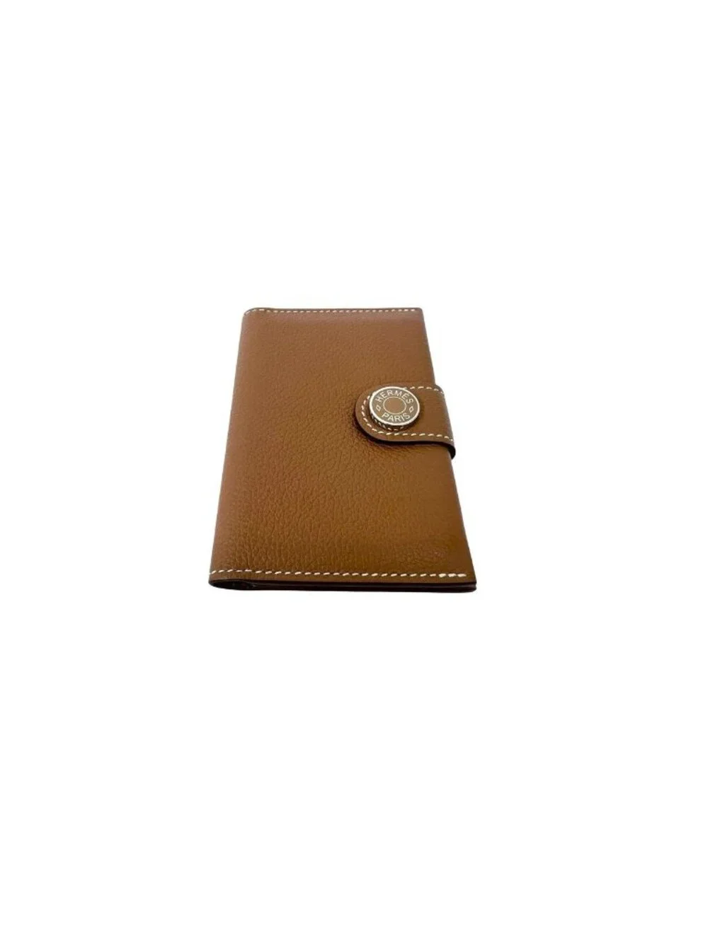 Hermes Evercolor Leather Card Case Compact Wallet Gold